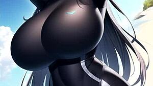 Şirin Mayo Kızları Büyük Memeler ve Kıç Gösteriyor