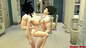 Goku ser mælk blive kneppet hårdt i Dragon Ball Hentai