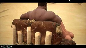 Velký chlápek dominuje malé 18+ blondýnce hardcore šukáním ve veřejné divoké scéně