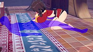 Konosuba hentai Megumin villillä käsinukkumisella