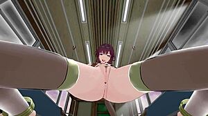 Intensiivinen oraali sessio isoilla tisseillä ja creampie 3D doggystyle toiminnassa. Kuuma tyttö ottaa monster kullin syvälle!