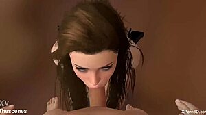 Busty Blonde Provokatif 3D Hentai Deepthroat POV Hisapan Liar