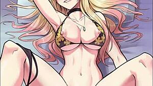 Галерея хентая - Китагава Марин принимает жестко в дикой групповухе!