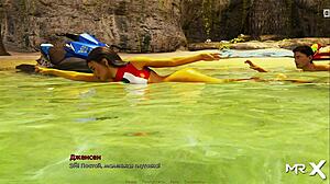 Povratak u prošlost sa vrućom plažnom seks akcijom