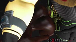 아누비스가 젊은 18+ 이집트 노예를 사원에서 지배하는 강렬한 욕망