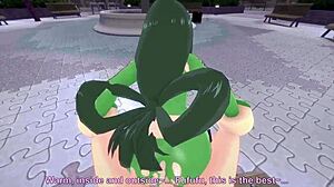 Tsuyu Asui POV sex v parku s Boku No Hero akční krátký