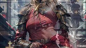 AI-generisani anime vitez pokazuje pičku u svetom hramu