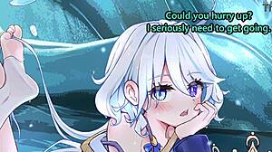 Furina's Femdom Voeten JOI Helpt Quickshot Exploderen!