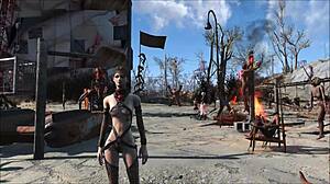 辐射4揭露可爱棕发女孩的极端BDSM时尚