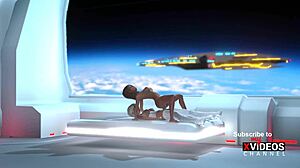 हॉट शेमेल एंड्रॉयड स्पेस स्टेशन पर सेक्सी वुमन को हार्ड चोदती है