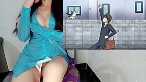 Hej, titta på idoljungfrun som blir hårt knullad av sin manager i hentai!