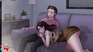 House Chores Ep 9 - Hei, Mau Lihat Tits Besar Aku Saat Blowjob Panas?