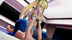 Mmd-fgo Altria Ruler raa'assa hentai-toiminnassa