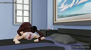 Jeg kan ikke tro Demi gjorde meg til hennes sissy i Sims 4. Hun bryter meg med den straponen.