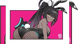 ブルーアーカイブバニー花凛がホットコンビでボイン見せびらかし