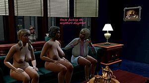 Вау! Sims 4 Пародия на Марни с Диким Межрасовым Оргией Действием!