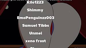 بورنمي زافييل تظهر في ركوب كاوبوي حار وديب ثروت مع صدر كبير.