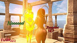 Фута3dx богини на похотта доминират с големи курчета в комикс. Не са ли неудържими?