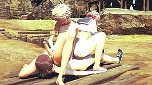 Warum lutscht der sexy Femboy Jin große Schwänze und nimmt Anal-Creampies in japanischen Manga-Games?