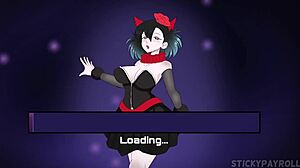 Velké kozy goth holka se nechá rozprcat kundu v hentai hře