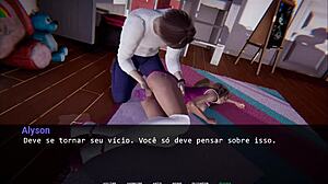 Nymfo krotiteľka trestá svojho tvrdého v 3D karikatúre