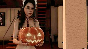 Halloween-Special im Free Use House wird wild. Ep 8 hat große Titten hart reiten!