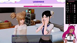 Vtuber Lewdneko تلعب Harem Hotel الجزء 16 مع عبده الإلف الجميل في BDSM creampie في الفندق