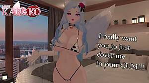 كوسبلاي جانيو تتوسل للقذف على الوجه واللسان