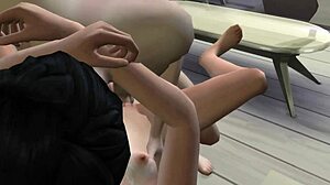 3D yaoi aksiyon - kanepede sert sikme