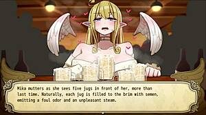 Интригуващ ангел се бори с bondage и външни игри предизвикателства