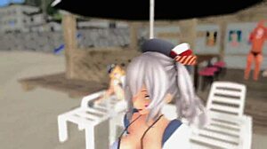 Cesur 3D animasyon Prinz Eugen ve Kashima ile