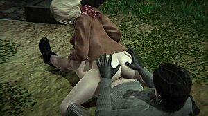 色情生化危机4重制版与阿什莉在3D动画中。该死，这个POV每次都猛烈冲击！