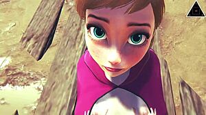 Анна из Фрозен в uncensored сексе на улице с монстр-членом