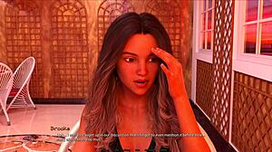 Cameriera radiosa scopa nei bagni