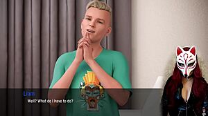 Kate apró teste 3D játékban szoknya alá animációs csábítás