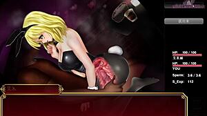 黑色史密斯-12展示饥渴兔女郎在沙发上渴望