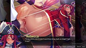 Saya tengok pantat lanun dan bukkake buccaneer Rebecca H adegan 1