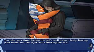 Star Wars oranžový trenér část 23 cosplay skupinový bang horký