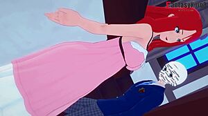 Kushina Uzumaki digenjot keras sementara Sarada Uchiha nonton cemburu