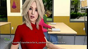 Isabella de Being a Dik Route 30 se masturbe pendant que John est dans la pièce d'à côté