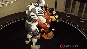 极端3D美女巨乳享受硬核束缚玩法