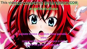Rias Gremory me vodi z vročimi navodili za masturbacijo v anime hentai