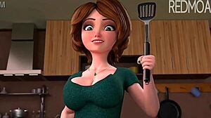 Hey, Aunt Cass'ı Redmoa'nın 3D'de sikeceğini görmek ister misin?