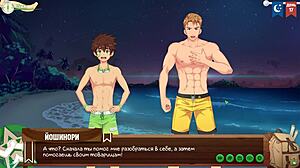 Wow! Spelvrienden duiken in wilde nacht zwemmen in kamp episode 19 met Russische stem!